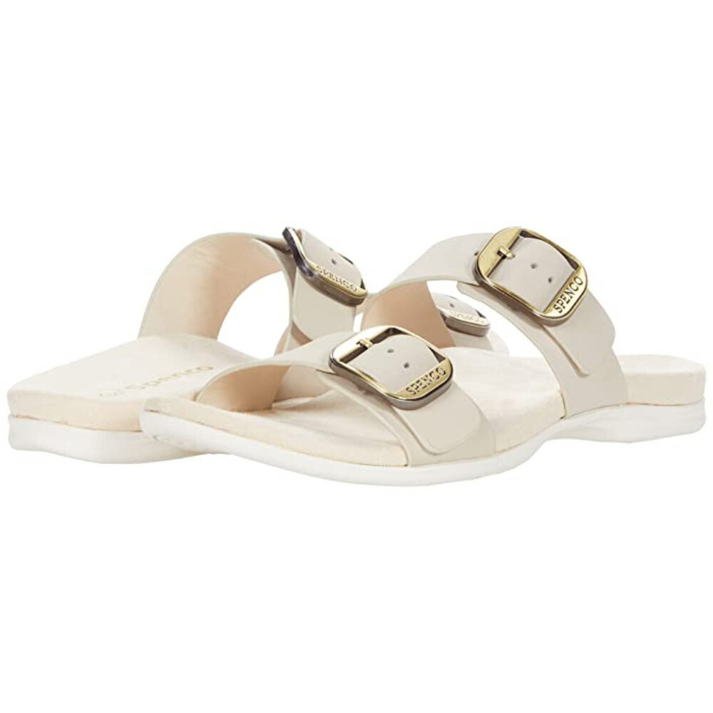 Spenco Vista Sandals Women's US 9 Wide Beige Leather Open Toe Slide HAWK247